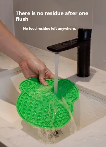 17f2fe95-6bf4-44e5-ae2a-63b21e8ba4a5-1.jpg PurrCalm™ Silicone Lick Mat for Dogs & Cats — Anxiety Relief Slow Feeder with Suction Cup - Image 4
