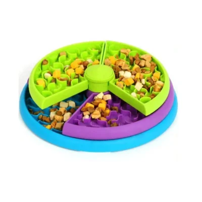 Home PurrFeast™ 3-in-1 Slow Feeder Bowl — Interactive Puzzle Feeder & Lick Mat for Dogs & Cats