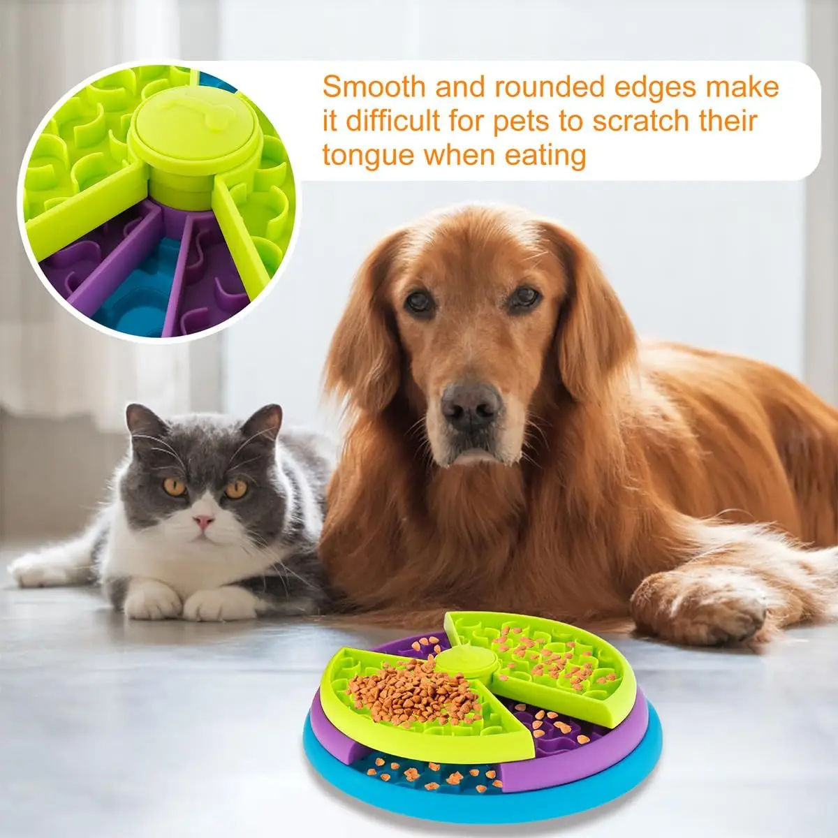 5d26c0cb-dfe1-499e-92c3-19459b4c5094.jpg PurrFeast™ 3-in-1 Slow Feeder Bowl — Interactive Puzzle Feeder & Lick Mat for Dogs & Cats - Image 6