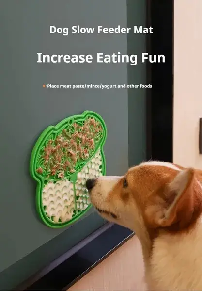 b95551cf-6fba-46f2-9fd0-af910d17ede1-1.jpg PurrCalm™ Silicone Lick Mat for Dogs & Cats — Anxiety Relief Slow Feeder with Suction Cup - Image 2