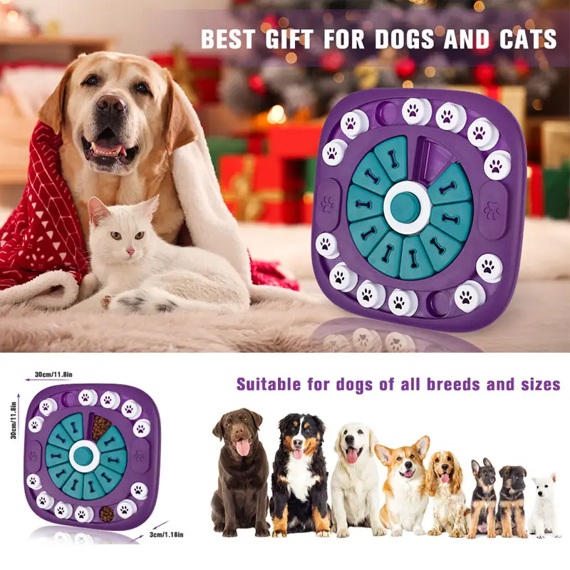 c199c66a-708d-490b-b8c0-20948ab9fec5.jpg PurrPuzzle™ Interactive Dog Puzzle Feeder — Mental Enrichment Slow Feed Toy for Dogs - Image 8