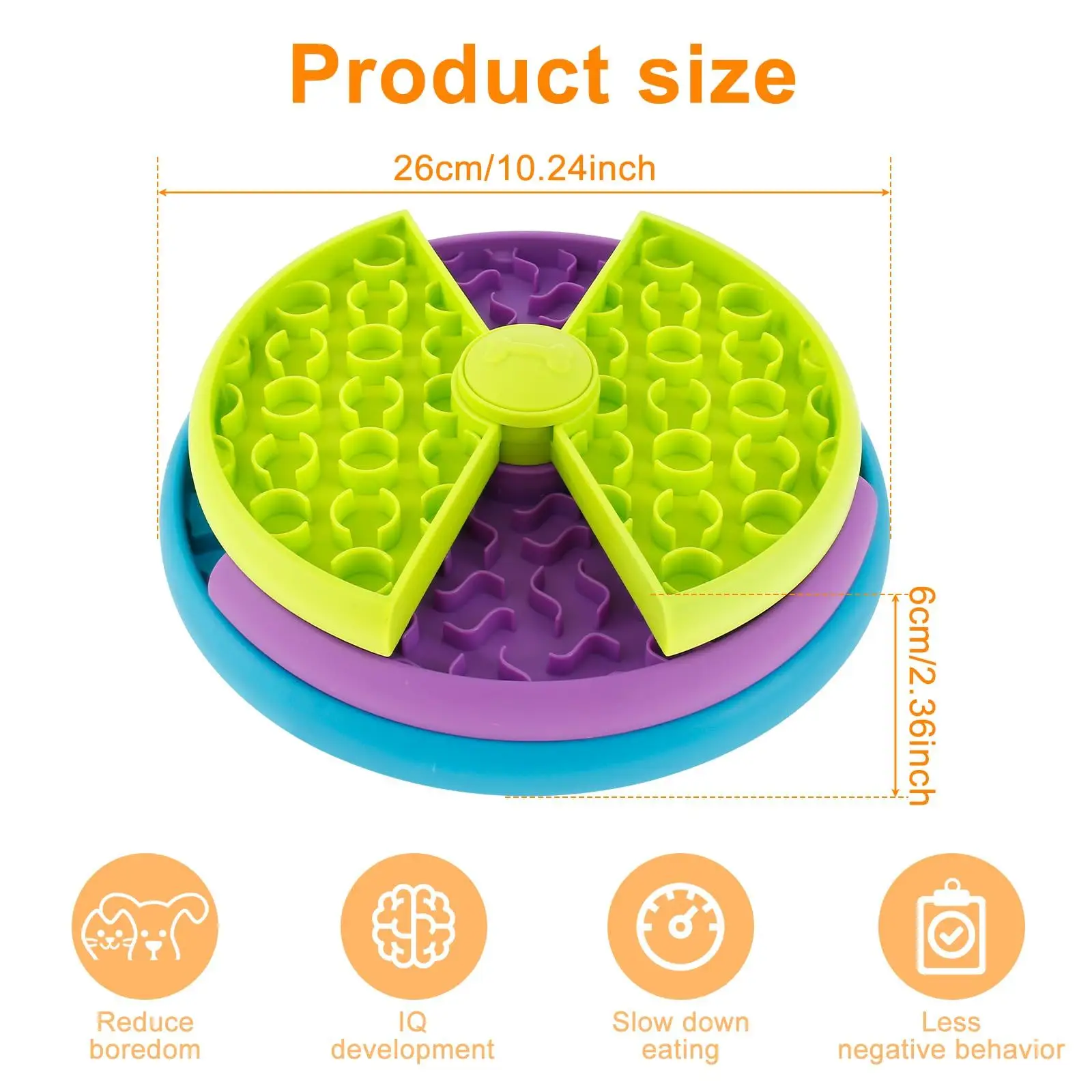 dcaafc4b-3ca3-41b3-ac0d-cb8803177d6a.jpg PurrFeast™ 3-in-1 Slow Feeder Bowl — Interactive Puzzle Feeder & Lick Mat for Dogs & Cats - Image 7